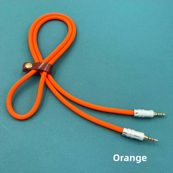 3,5 mm na 3,5 mm AUX audio kábel, 3-žilový, pozlátené, silikónové jadro, model KBT3235, ručná výroba, CCC certifikovaný, kompatibilný s Apple