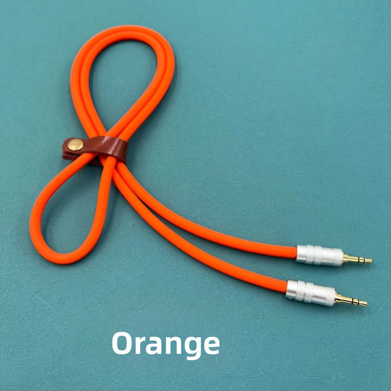 3,5 mm na 3,5 mm AUX audio kábel, 3-žilový, pozlátené, silikónové jadro, model KBT3235, ručná výroba, CCC certifikovaný, kompatibilný s Apple