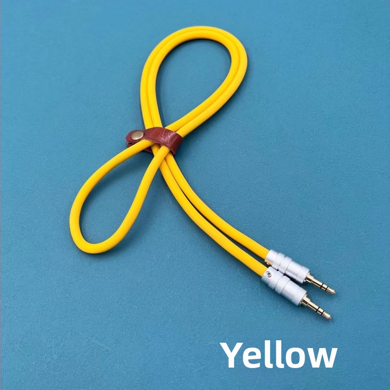 3,5 mm na 3,5 mm AUX audio kábel, 3-žilový, pozlátené, silikónové jadro, model KBT3235, ručná výroba, CCC certifikovaný, kompatibilný s Apple