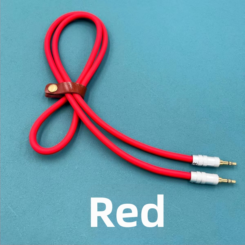 3,5 mm na 3,5 mm AUX audio kábel, 3-žilový, pozlátené, silikónové jadro, model KBT3235, ručná výroba, CCC certifikovaný, kompatibilný s Apple