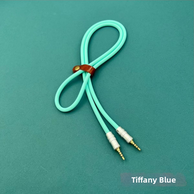 3,5 mm na 3,5 mm AUX audio kábel, 3-žilový, pozlátené, silikónové jadro, model KBT3235, ručná výroba, CCC certifikovaný, kompatibilný s Apple