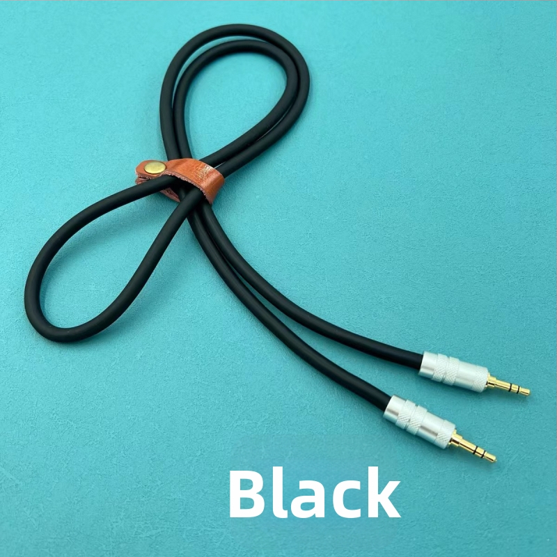 3,5 mm na 3,5 mm AUX audio kábel, 3-žilový, pozlátené, silikónové jadro, model KBT3235, ručná výroba, CCC certifikovaný, kompatibilný s Apple