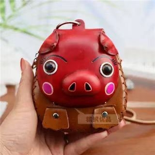 Kožna crossbody torbica za novčanik s motivom životinja, pretinac za ruž i ključeve, 12 znamenja zodijaka, kompaktna torba preko ramena