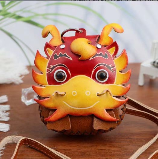 Kožna crossbody torbica za novčanik s motivom životinja, pretinac za ruž i ključeve, 12 znamenja zodijaka, kompaktna torba preko ramena