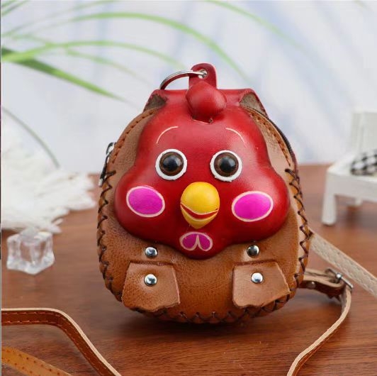 Kožna crossbody torbica za novčanik s motivom životinja, pretinac za ruž i ključeve, 12 znamenja zodijaka, kompaktna torba preko ramena