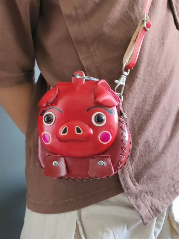 Kožna crossbody torbica za novčanik s motivom životinja, pretinac za ruž i ključeve, 12 znamenja zodijaka, kompaktna torba preko ramena