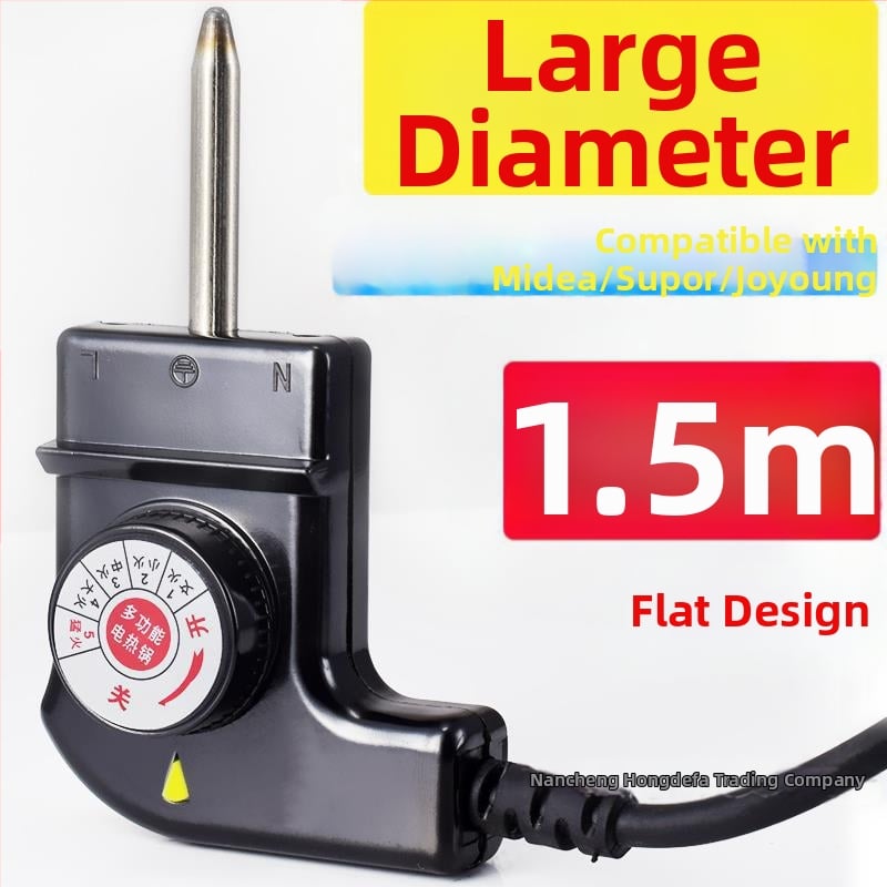 Koreai stílusú multifunkciós elektromos forró fazék, tápkábel hárompontos csatlakozóval, hőmérséklet-szabályozó kábel a fazékhoz és grill serpenyőhöz