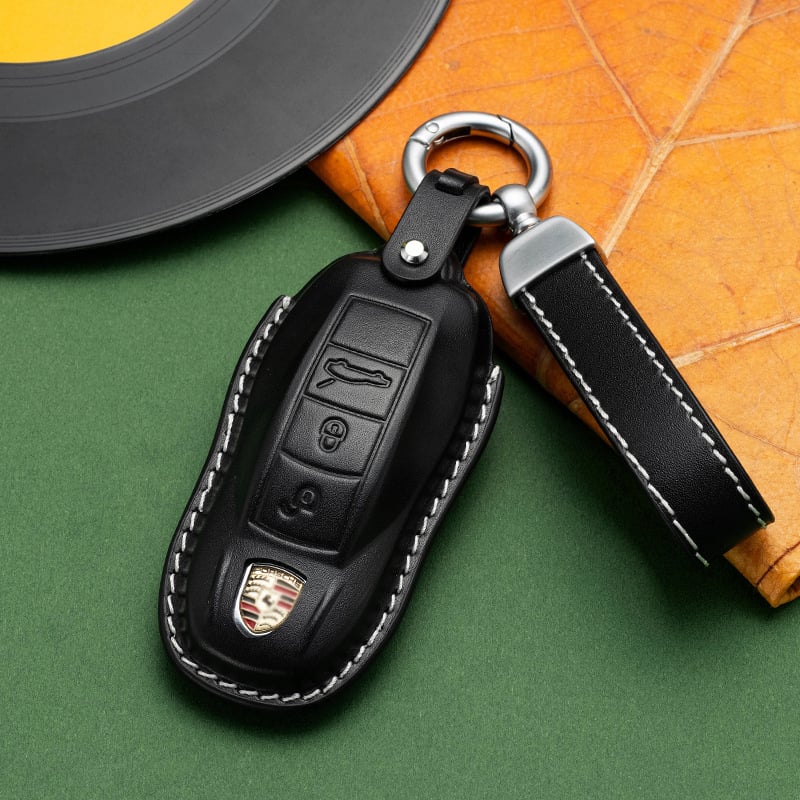 Porsche kulcstartó tok Pinker – marhabőr, magas minőség