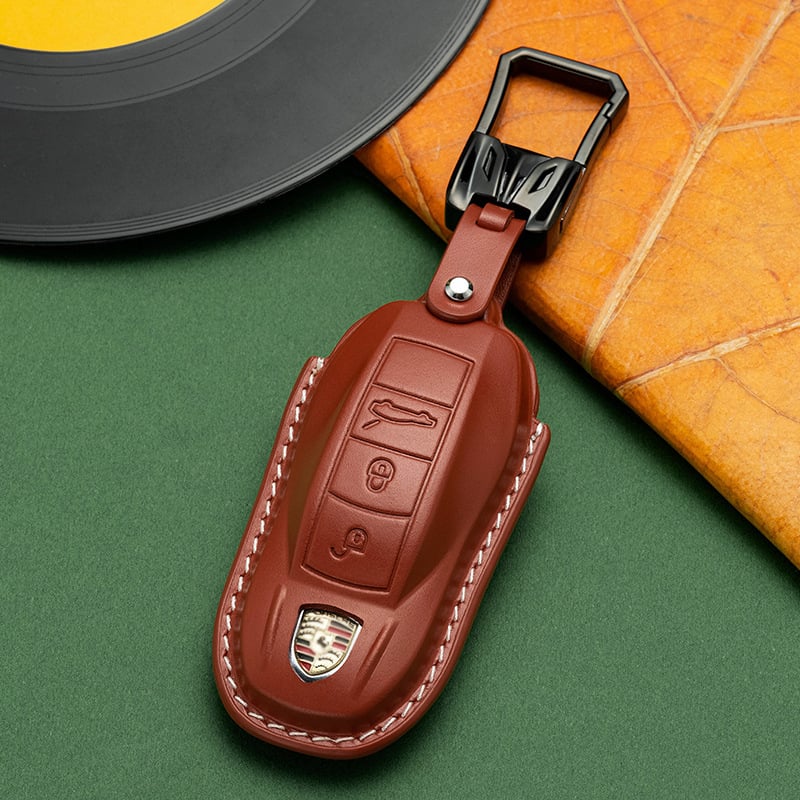 Porsche kulcstartó tok Pinker – marhabőr, magas minőség