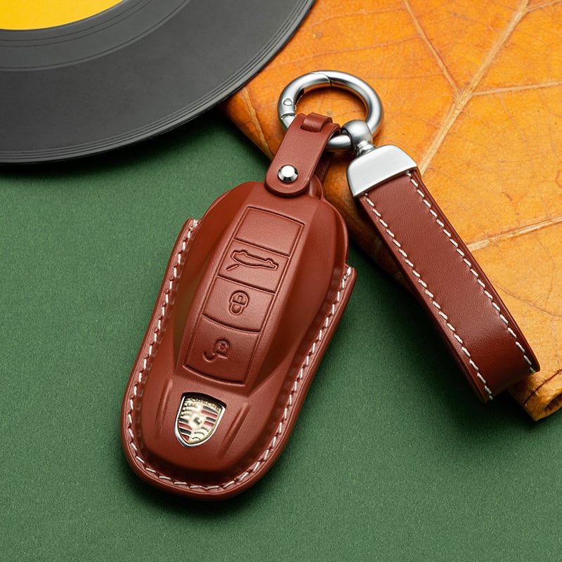 Porsche kulcstartó tok Pinker – marhabőr, magas minőség