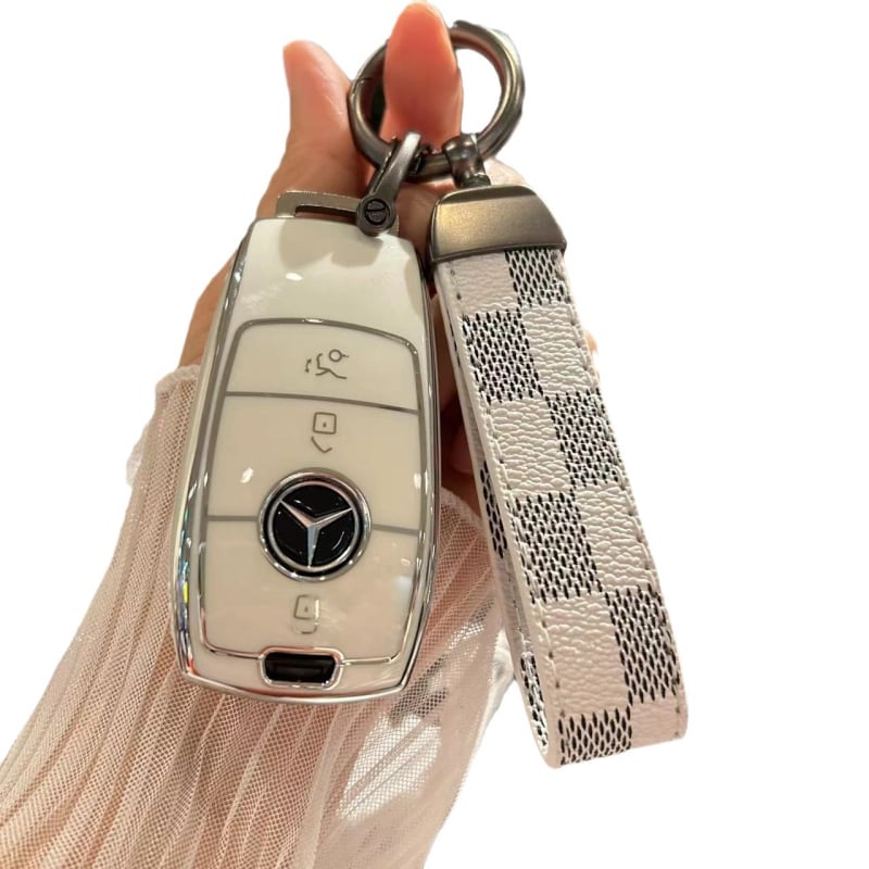 Navlaka za ključ Mercedes-Benz – TPU, jednostavan stil, prilagodljiv; kompatibilno s E300L, C260L, C200L, A200L, GLE, GLC300L, GLA200