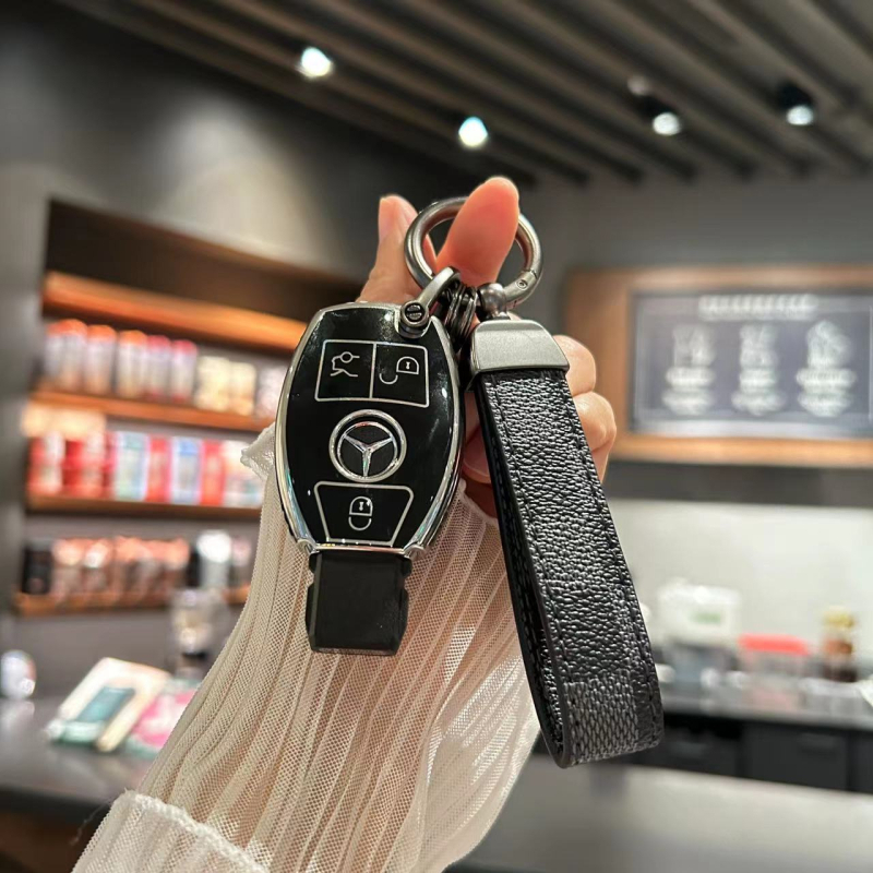 Navlaka za ključ Mercedes-Benz – TPU, jednostavan stil, prilagodljiv; kompatibilno s E300L, C260L, C200L, A200L, GLE, GLC300L, GLA200