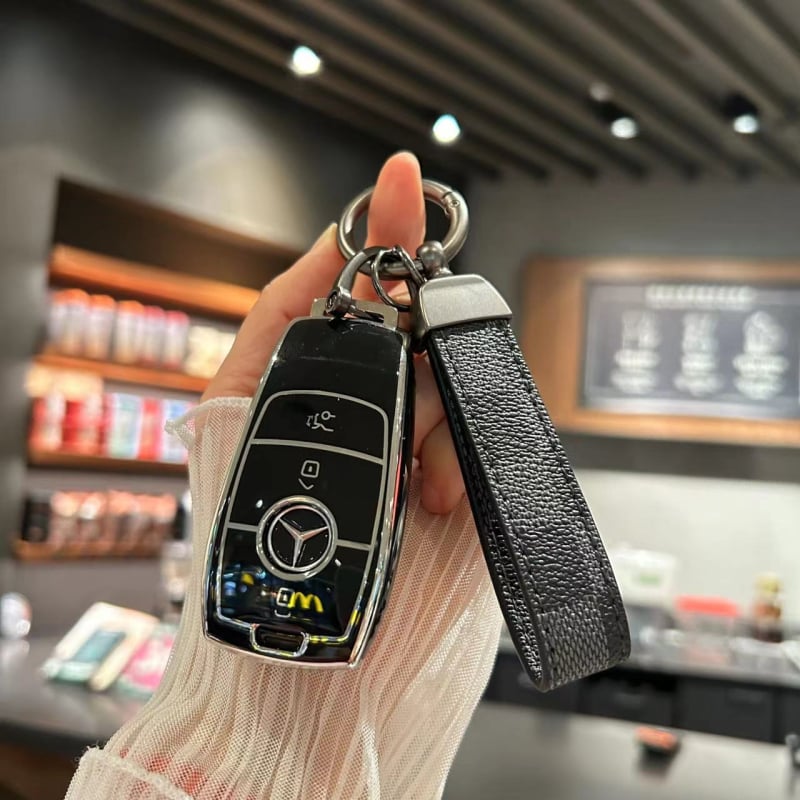 Navlaka za ključ Mercedes-Benz – TPU, jednostavan stil, prilagodljiv; kompatibilno s E300L, C260L, C200L, A200L, GLE, GLC300L, GLA200