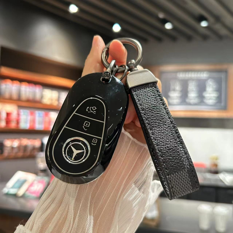 Navlaka za ključ Mercedes-Benz – TPU, jednostavan stil, prilagodljiv; kompatibilno s E300L, C260L, C200L, A200L, GLE, GLC300L, GLA200