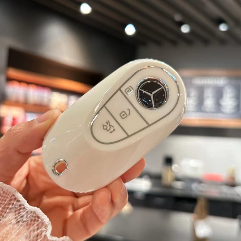 Navlaka za ključ Mercedes-Benz – TPU, jednostavan stil, prilagodljiv; kompatibilno s E300L, C260L, C200L, A200L, GLE, GLC300L, GLA200