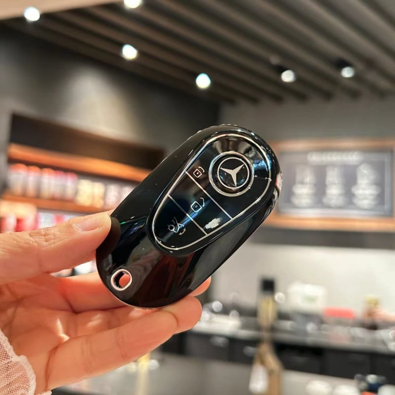 Navlaka za ključ Mercedes-Benz – TPU, jednostavan stil, prilagodljiv; kompatibilno s E300L, C260L, C200L, A200L, GLE, GLC300L, GLA200