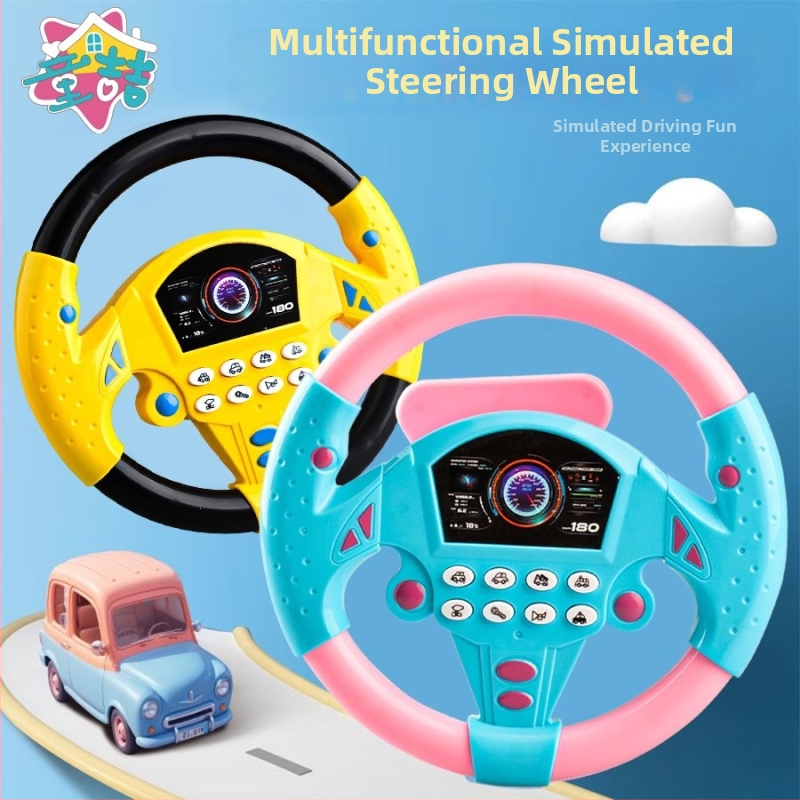 Hariv elektriline roolimänguasja beebidele – kaasjuhi simulatsioon, tuled ja muusika, kärule riputatav, vanus 0–3 aastat