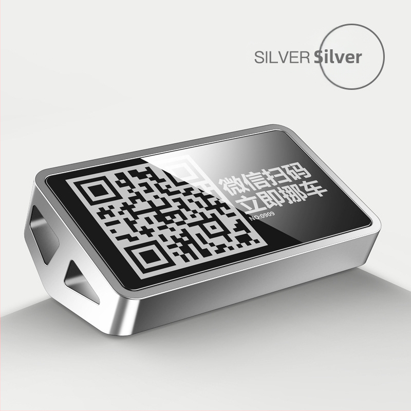 Metalna privremena tablica za parkiranje s QR kodom – dvodimenzionalni kod, otisnuto logo, model: Scan Yard Stop Sign
