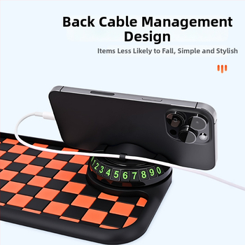 Baviss Többfunkciós csúszásmentes autómatrac telefontartóval és ideiglenes parkolótáblával, PVC (Termékkód: B-61)