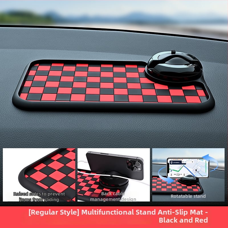 Baviss Többfunkciós csúszásmentes autómatrac telefontartóval és ideiglenes parkolótáblával, PVC (Termékkód: B-61)