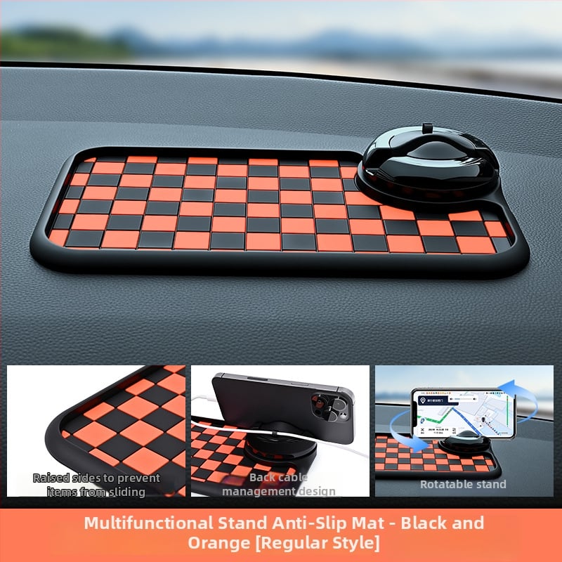 Baviss Többfunkciós csúszásmentes autómatrac telefontartóval és ideiglenes parkolótáblával, PVC (Termékkód: B-61)