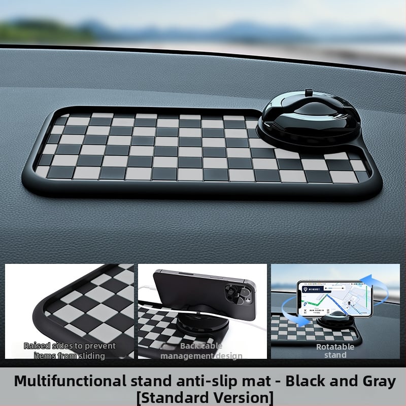 Baviss Többfunkciós csúszásmentes autómatrac telefontartóval és ideiglenes parkolótáblával, PVC (Termékkód: B-61)