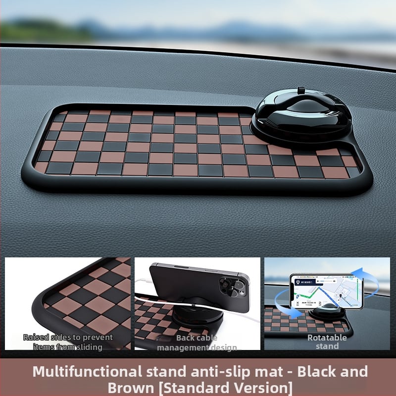 Baviss Többfunkciós csúszásmentes autómatrac telefontartóval és ideiglenes parkolótáblával, PVC (Termékkód: B-61)