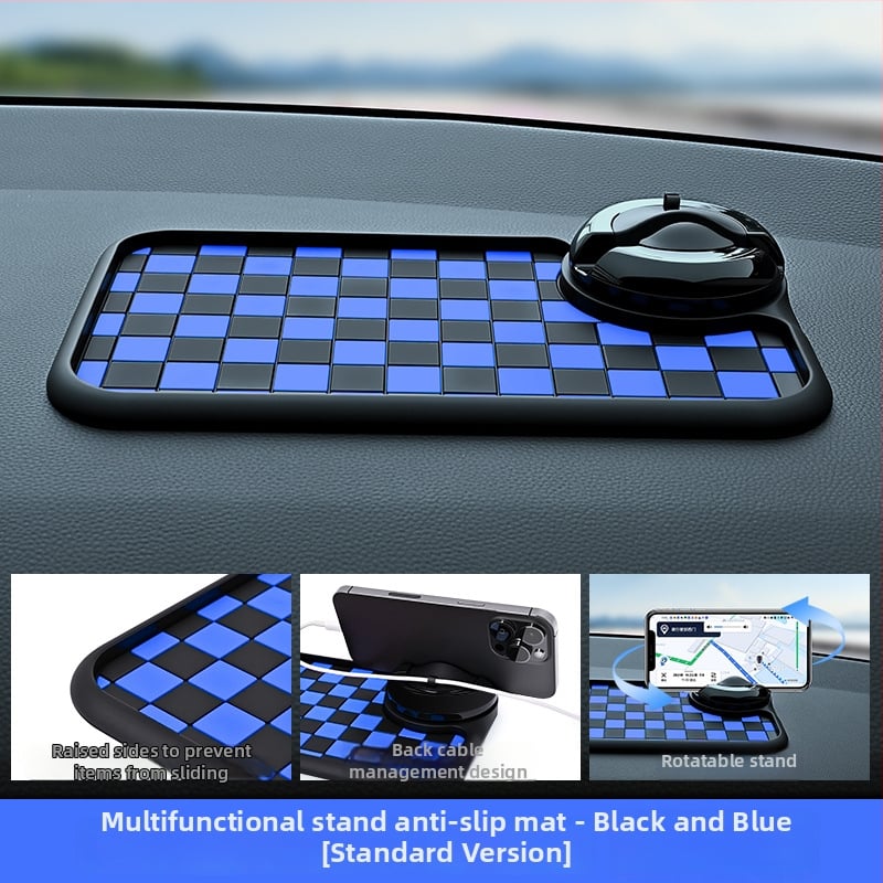 Baviss Többfunkciós csúszásmentes autómatrac telefontartóval és ideiglenes parkolótáblával, PVC (Termékkód: B-61)