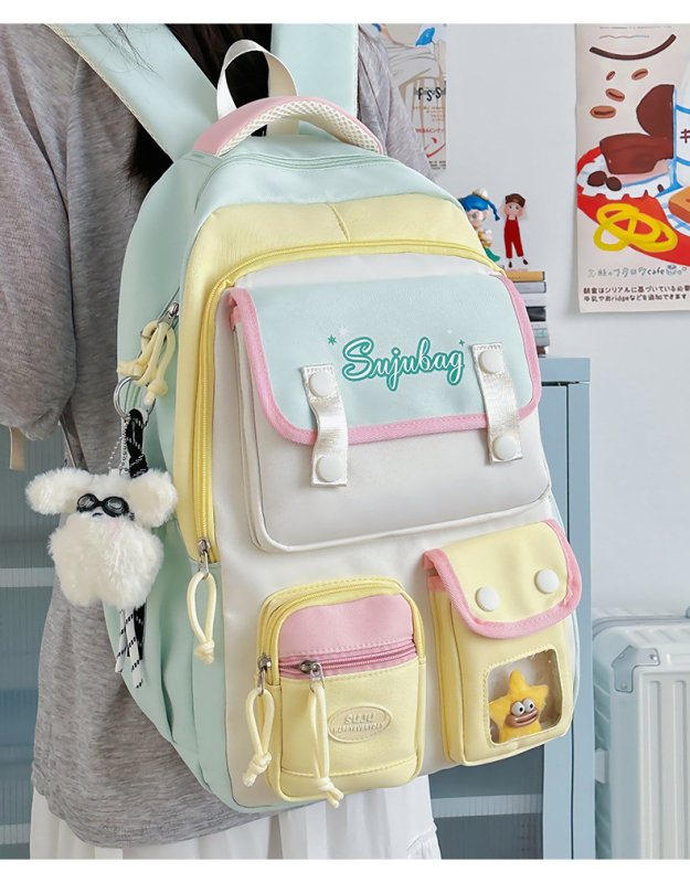 Unisex Nylon Ruksak Velikog Kapaciteta, Prozračan i Ultra Lagani Laptop Ruksak Za Srednju i Višu Školu