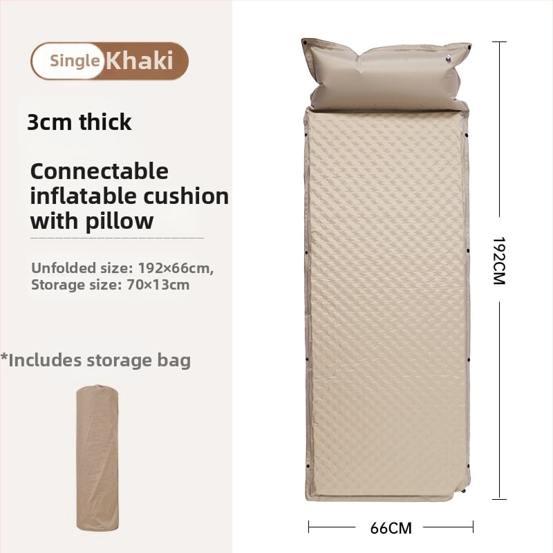 Saltea gonflabilă pentru camping în aer liber - covoraș de podea portabil pentru cort, umflare automată, compatibil cu mașina, Capacitate 1–3 persoane, Greutate netă 3 kg, Material Chun Yongfang