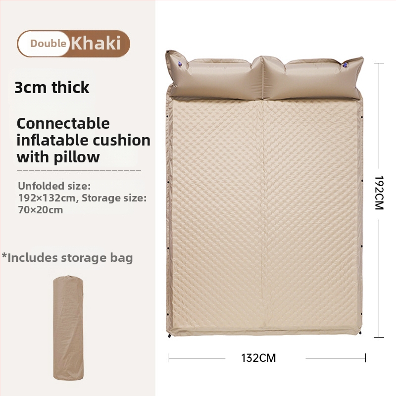 Saltea gonflabilă pentru camping în aer liber - covoraș de podea portabil pentru cort, umflare automată, compatibil cu mașina, Capacitate 1–3 persoane, Greutate netă 3 kg, Material Chun Yongfang