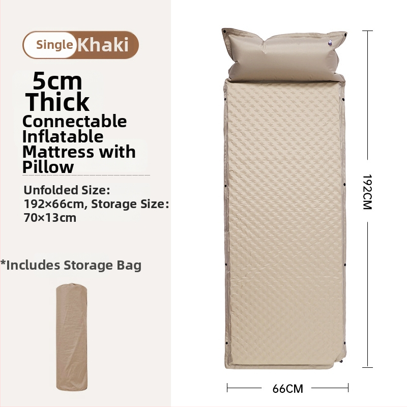 Saltea gonflabilă pentru camping în aer liber - covoraș de podea portabil pentru cort, umflare automată, compatibil cu mașina, Capacitate 1–3 persoane, Greutate netă 3 kg, Material Chun Yongfang