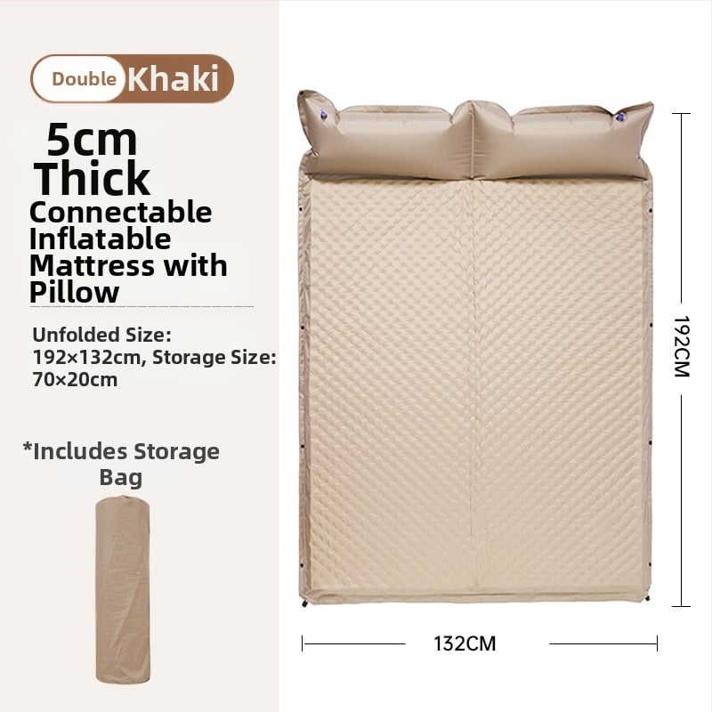 Saltea gonflabilă pentru camping în aer liber - covoraș de podea portabil pentru cort, umflare automată, compatibil cu mașina, Capacitate 1–3 persoane, Greutate netă 3 kg, Material Chun Yongfang