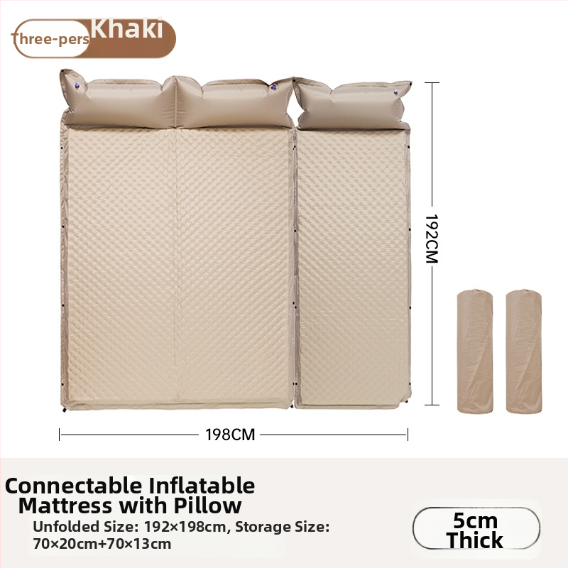 Saltea gonflabilă pentru camping în aer liber - covoraș de podea portabil pentru cort, umflare automată, compatibil cu mașina, Capacitate 1–3 persoane, Greutate netă 3 kg, Material Chun Yongfang