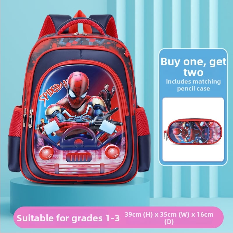 Ruksak za osnovnu školu – unisex, najlon, crtani likovi: astronaut-princeza, set od dva dijela, prozračan, lagan, vodootporan