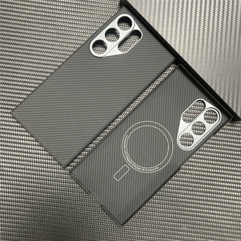 Sunset Dusk Kevlar защитен калъф за Samsung S24 Ultra, ръчно плетен арамид, магнитен