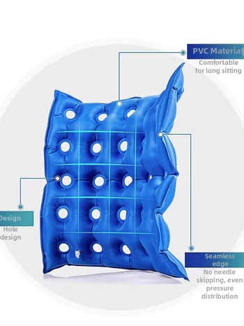 Dekubitų prevencijos oro pagalvė sėdėjimui, pripučiamas, kvėpuojantis, biurui, invalide vežimėliui, namams ir automobiliui • PVC • Modelis: 9 skylės, 16 skylių, 25 skylės • Gamintojas: Yihe Network • Dėžės kiekis: 60