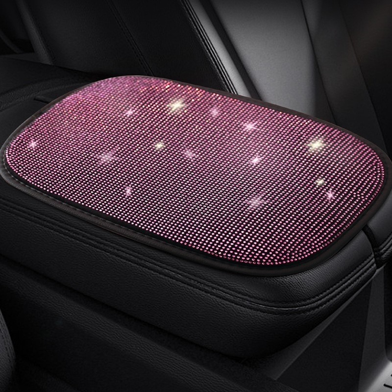 Sametni jastučić za naslon za ruke autom sa rhinestones, višebojni, univerzalna prilagodba