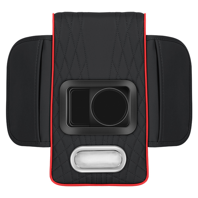Pad de braț din piele pentru mașină, cu suport pentru cană și compartiment pentru șervețele, universal, personalizabil, Brand Luda