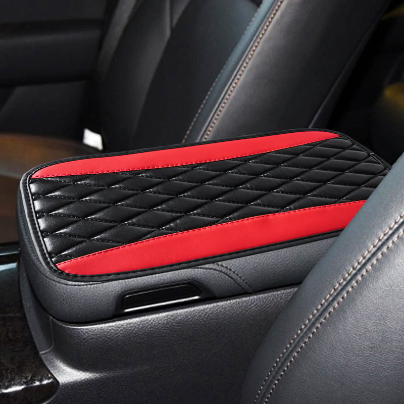Kožni jastučić za pretinac naslona automobila, Mocha Chi, univerzalna kompatibilnost, šivani 3D dizajn, kućište ručice automobila