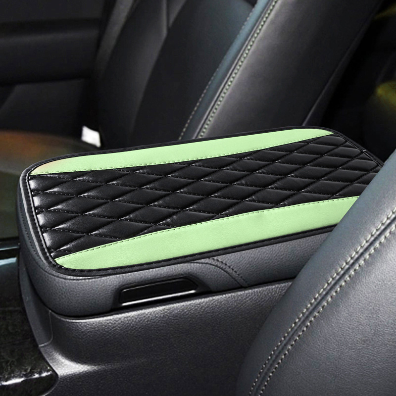 Kožni jastučić za pretinac naslona automobila, Mocha Chi, univerzalna kompatibilnost, šivani 3D dizajn, kućište ručice automobila
