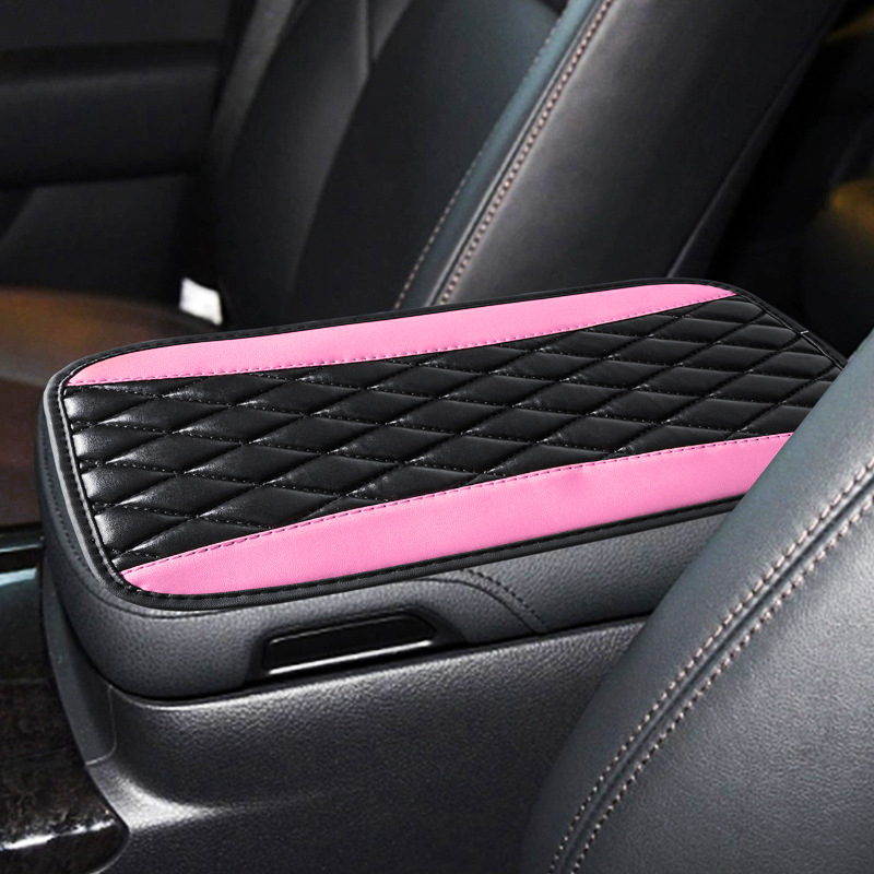 Kožni jastučić za pretinac naslona automobila, Mocha Chi, univerzalna kompatibilnost, šivani 3D dizajn, kućište ručice automobila