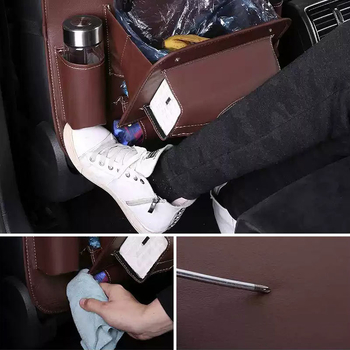 Δερμάτινος κρεμαστός οργανωτής για το πίσω κάθισμα αυτοκινήτου – αδιάβροχος, με μεγάλη χωρητικότητα, δυνατότητα εκτύπωσης λογότυπου