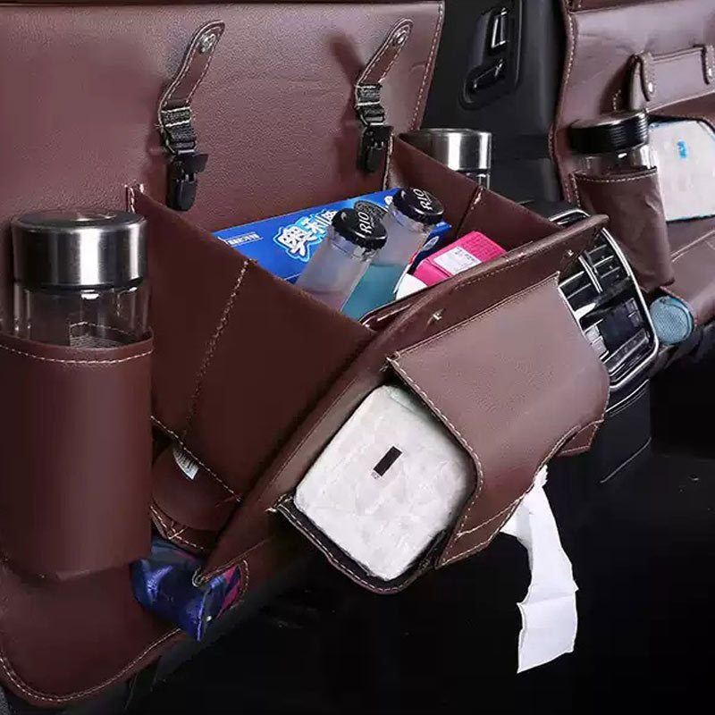 Δερμάτινος κρεμαστός οργανωτής για το πίσω κάθισμα αυτοκινήτου – αδιάβροχος, με μεγάλη χωρητικότητα, δυνατότητα εκτύπωσης λογότυπου
