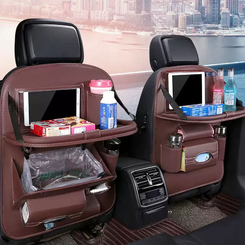 Δερμάτινος κρεμαστός οργανωτής για το πίσω κάθισμα αυτοκινήτου – αδιάβροχος, με μεγάλη χωρητικότητα, δυνατότητα εκτύπωσης λογότυπου