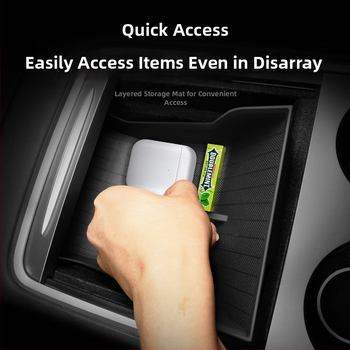 Tesla Model 3/Y központi konzol tárolómatrac és kartámasz párna, csúszásmentes, ABS, Guangdong eredet