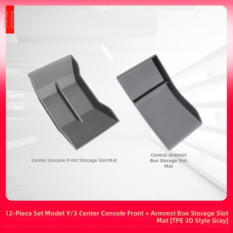 Tesla Model 3/Y központi konzol tárolómatrac és kartámasz párna, csúszásmentes, ABS, Guangdong eredet