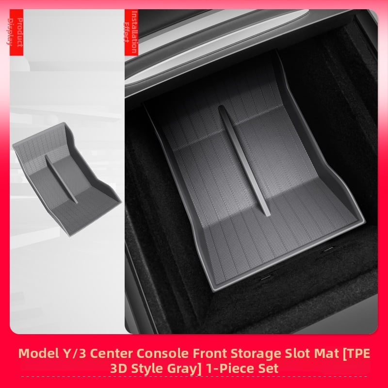 Tesla Model 3/Y központi konzol tárolómatrac és kartámasz párna, csúszásmentes, ABS, Guangdong eredet