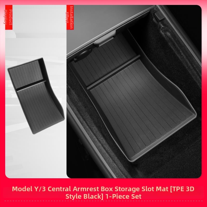 Tesla Model 3/Y központi konzol tárolómatrac és kartámasz párna, csúszásmentes, ABS, Guangdong eredet