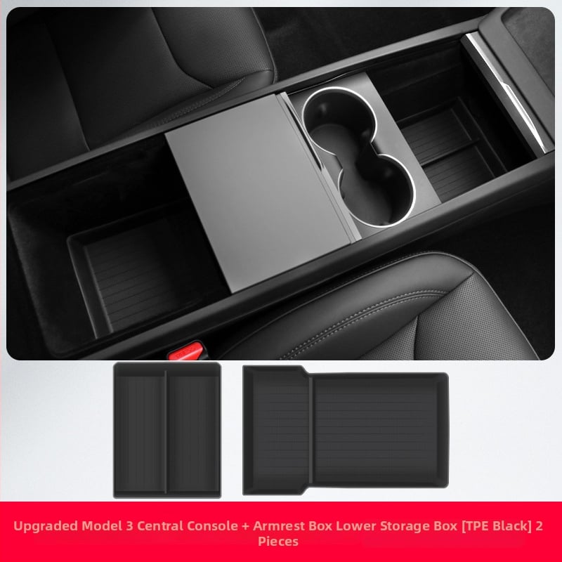 Tesla Model 3/Y központi konzol tárolómatrac és kartámasz párna, csúszásmentes, ABS, Guangdong eredet